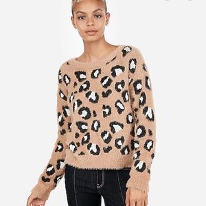 Express Leopard Pullover Sweater